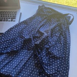 Polka dot blue mullet skirt